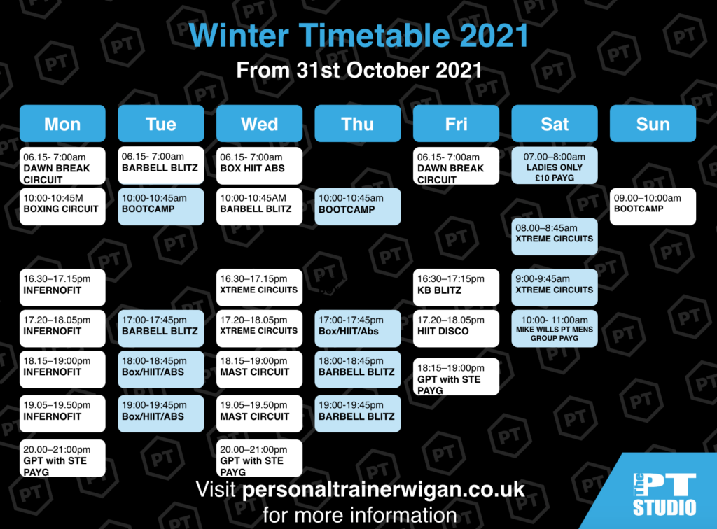 Winter Timetable 2021